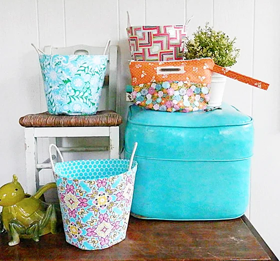 Sewing creations by LiveLaughSew on Etsy, using Josephine Kimberling's Field Day fabrics