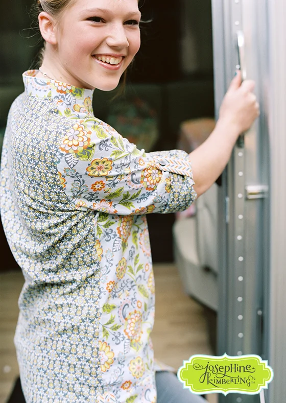 Tunic sewn from Josephine Kimberling's 'Caravan Dreams' fabric collection with Blend Fabrics