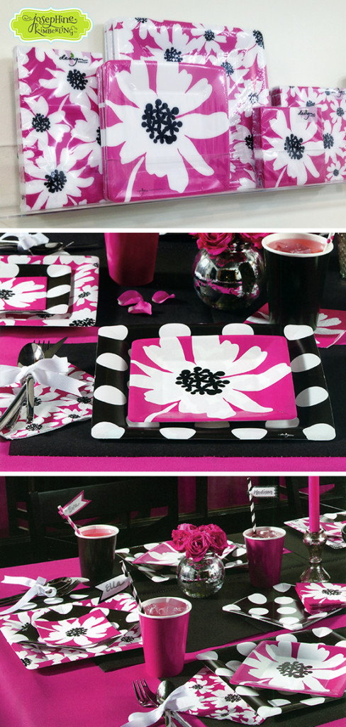 Josephine Kimberling's 'Pretty in Floral' artwork on Paper Tableware with Design Design