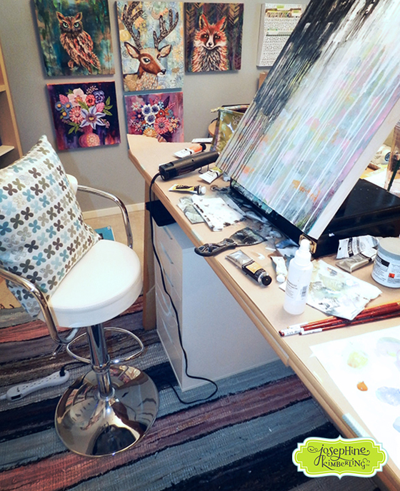 Josephine Kimberling's Studio - Painting in Progress