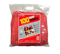 Retail Packed Shop Towels - These 100% cotton shop towels are absorbent and easily laundered. The towels measure 13” x 14”.