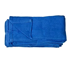 Blue Huck Towels - 100% cotton ‘Huck weave’ towels feature a strong light construction. They are pre-washed and treated for absorbency. 