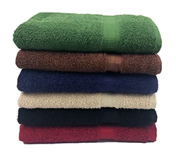 True Color To wels - Ideal for colleges, gyms, golf clubs, and hotels. These towels are soft, ring spun100% cotton, with a dobby border.