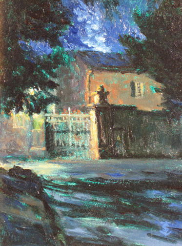 Midnight, St. Paul du Masoule, 10 x 8 | oil on panel
