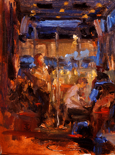 Jazz Night, 8 x 6 | oil on panel
