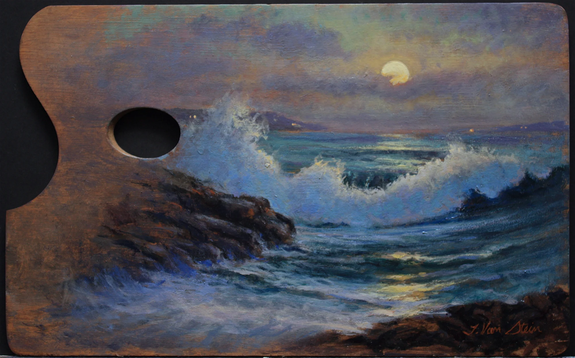 Moonrise Palette, (After R.D. Hunter), 10x16, oil, 2019