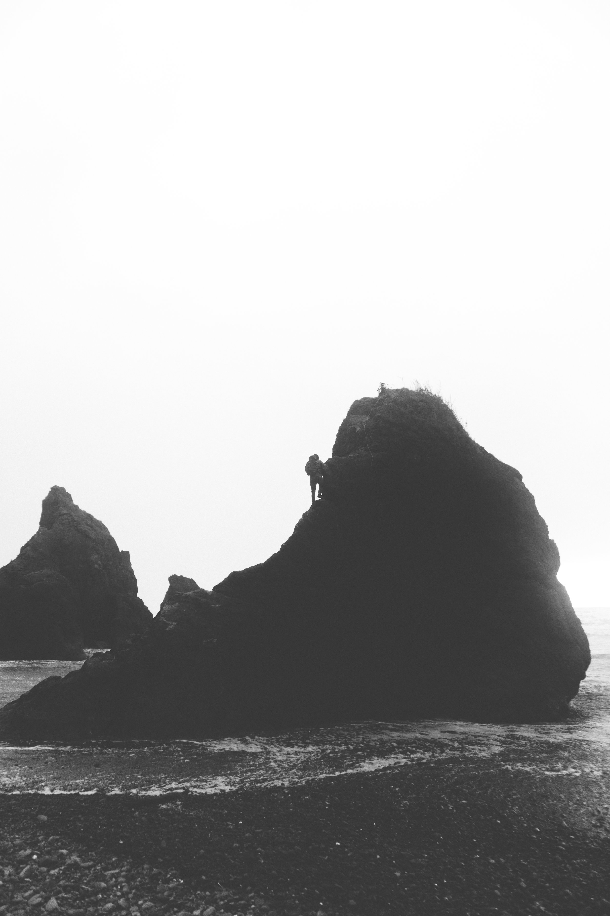 ruby beach - b+w