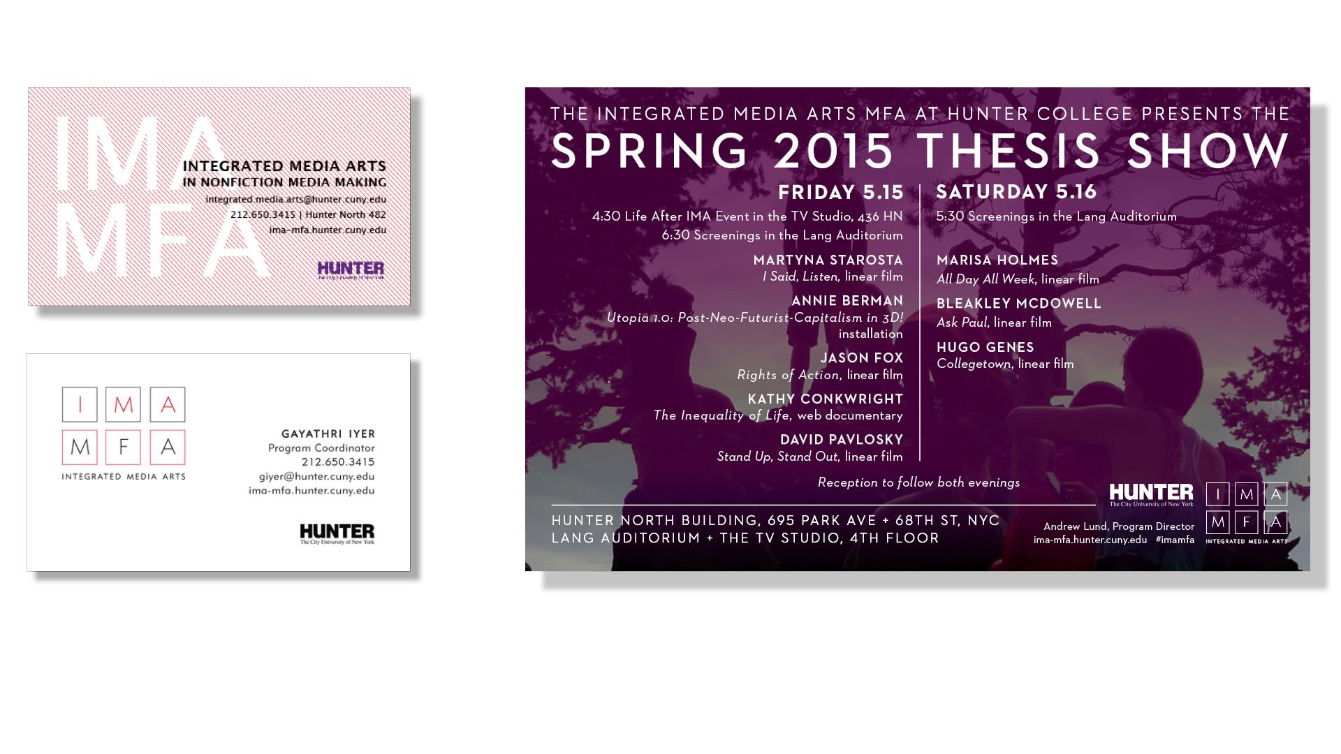 Integrated Media Arts MFA Program Identity Design