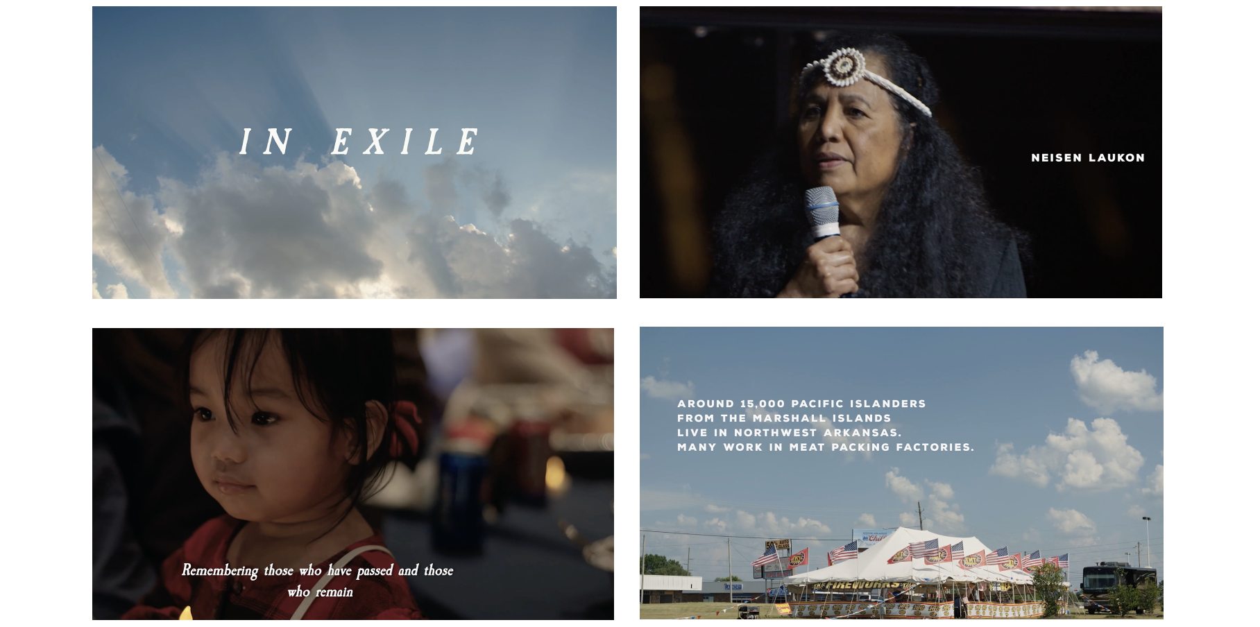 <center><b> Film title design for ‘In Exile’, Directed by Nathan Fitch </b></center>