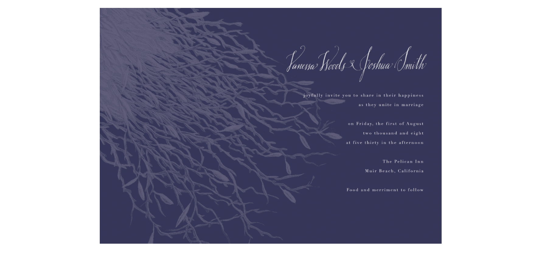 <b>Wedding invitation calligraphy</b></center>