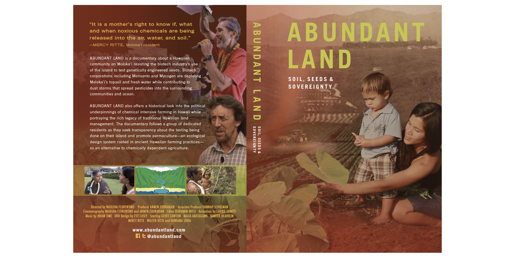 <b>DVD design for 'Abundant Land' by Natasha Fiorentino</b></center>