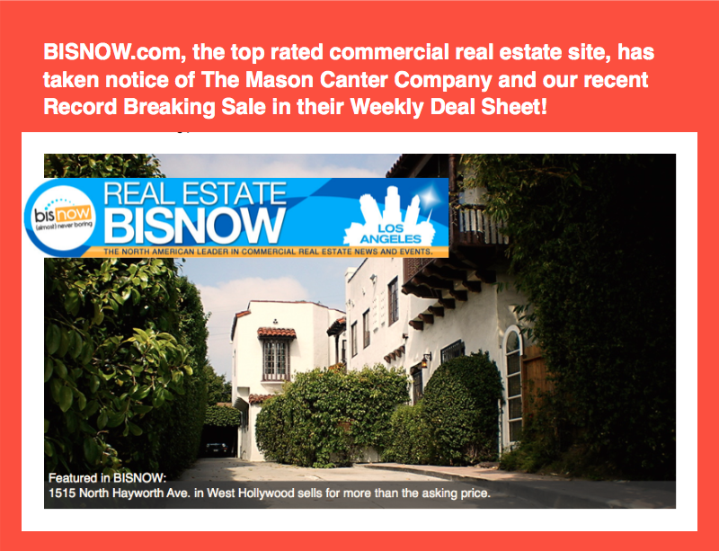 Our Market Record Gets The Buzz From Bisnow.com