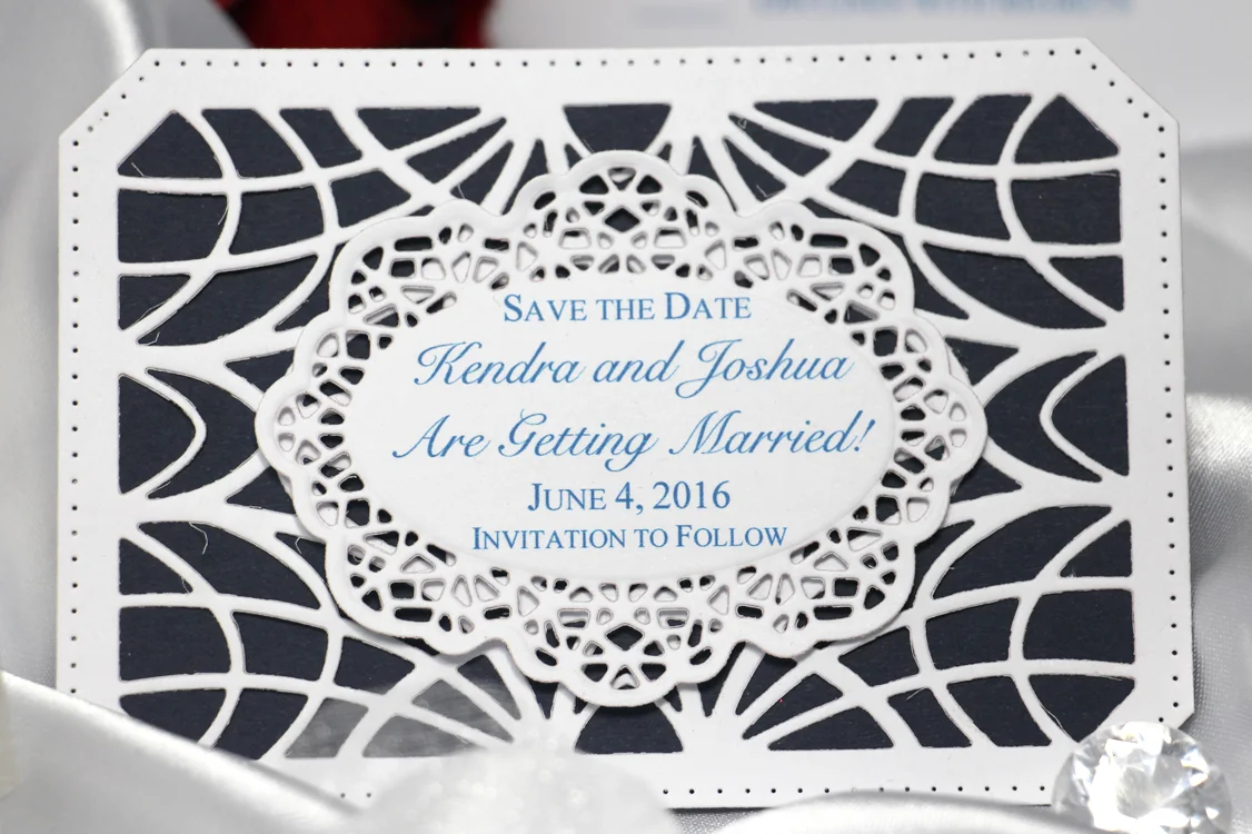 A handmade wedding card--Contact EC Papercrafts to create your own one-of-a-kind card for that special occasion!