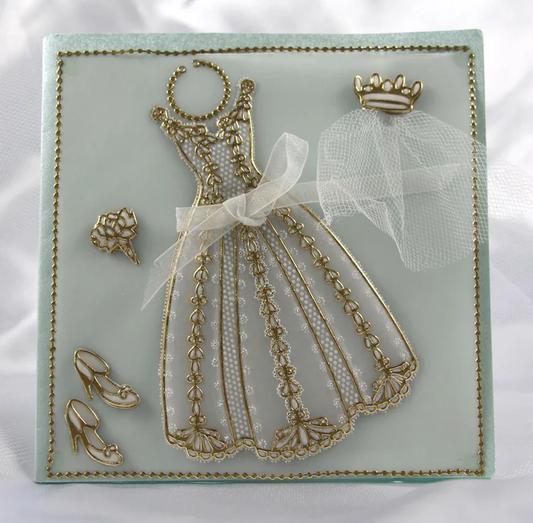 A handmade wedding card--Contact EC Papercrafts to create your own one-of-a-kind card for that special occasion!