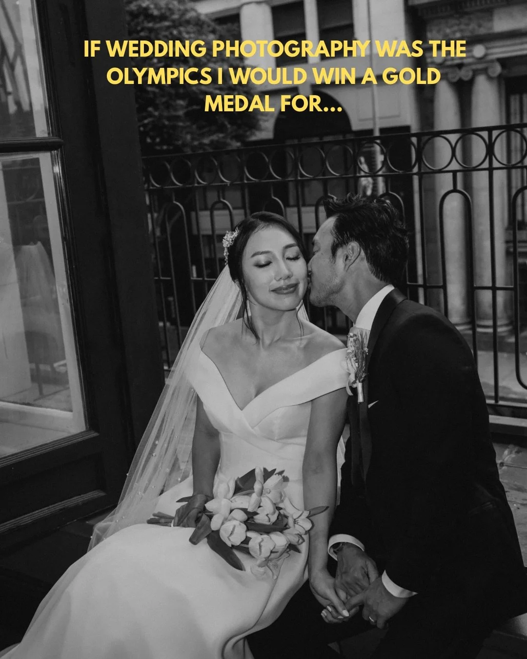 In Honor of the Olympics happening right now, these are the things I believe I would win gold in if Wedding Photography was the Olympic 🥇
.
Let me know if you agree with me or if your a wedding photographer let me know what you would win gold for 😂