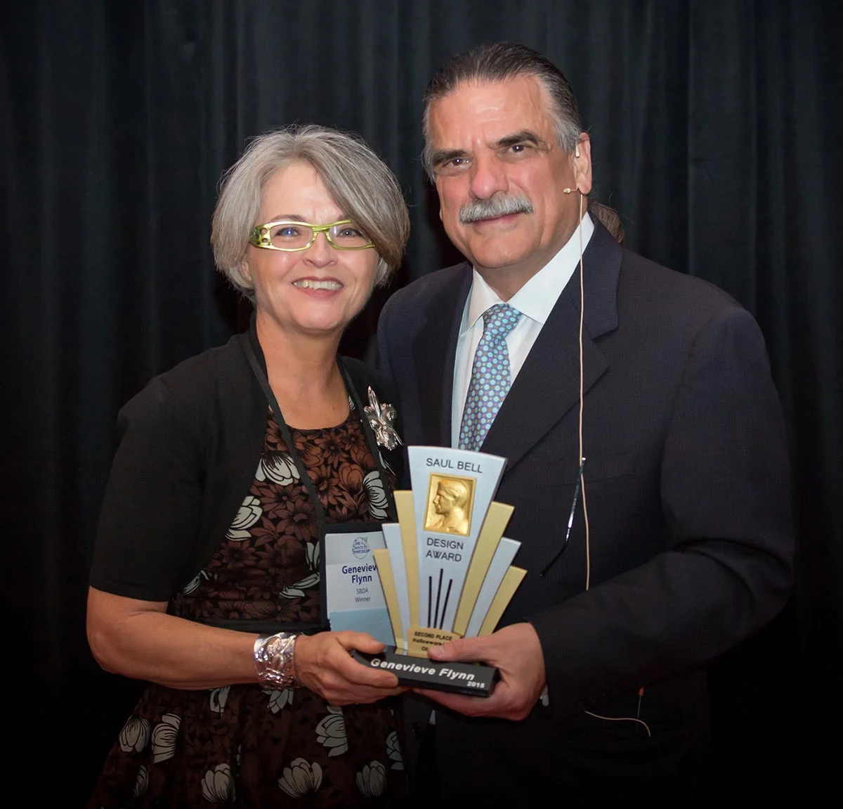 Saul Bell International Design Award Ceremony, Albuquerque, NM 2015 (L) Genevieve Flynn (R) Mr. Bell