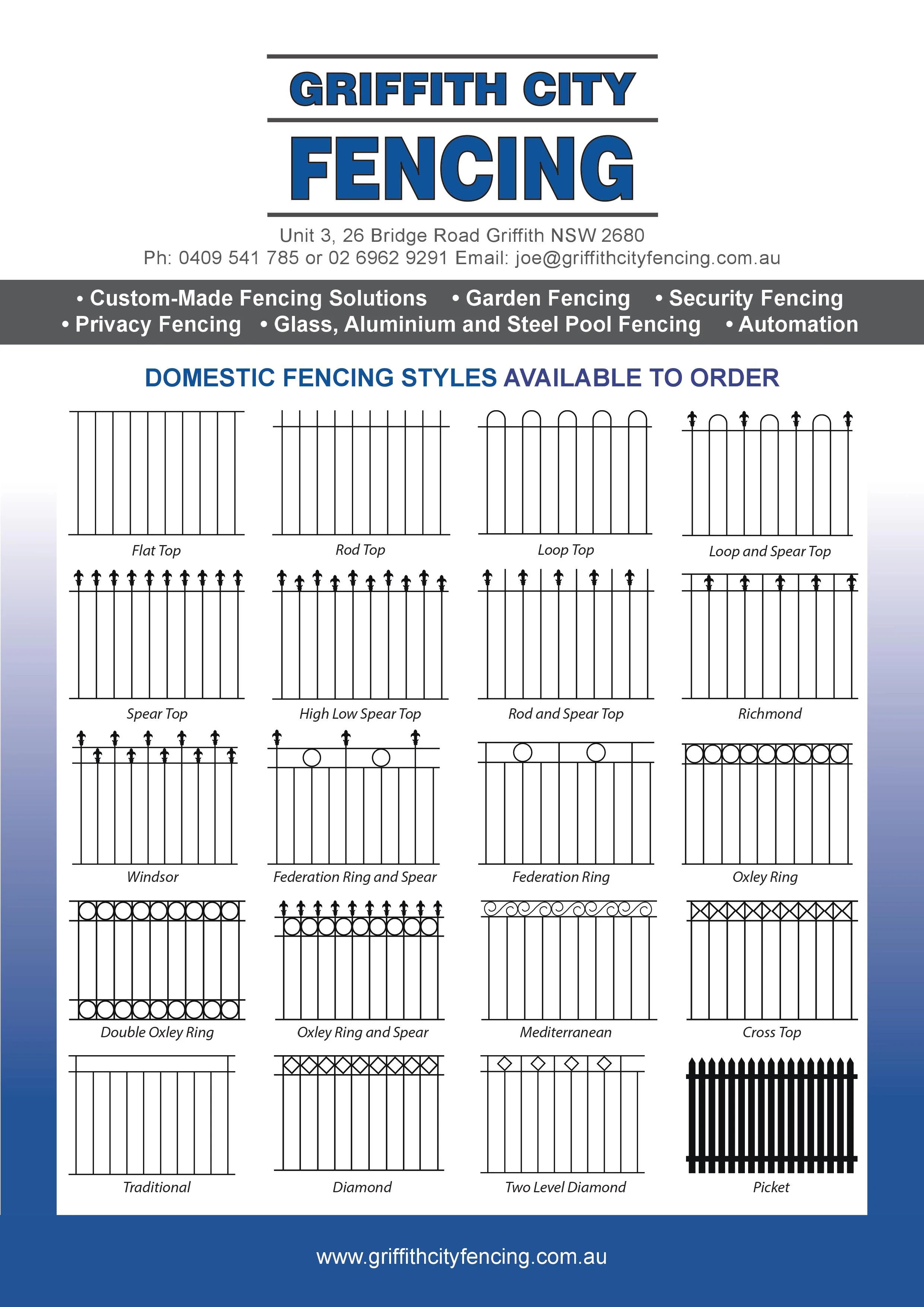 Click here to download our latest fencing brochure