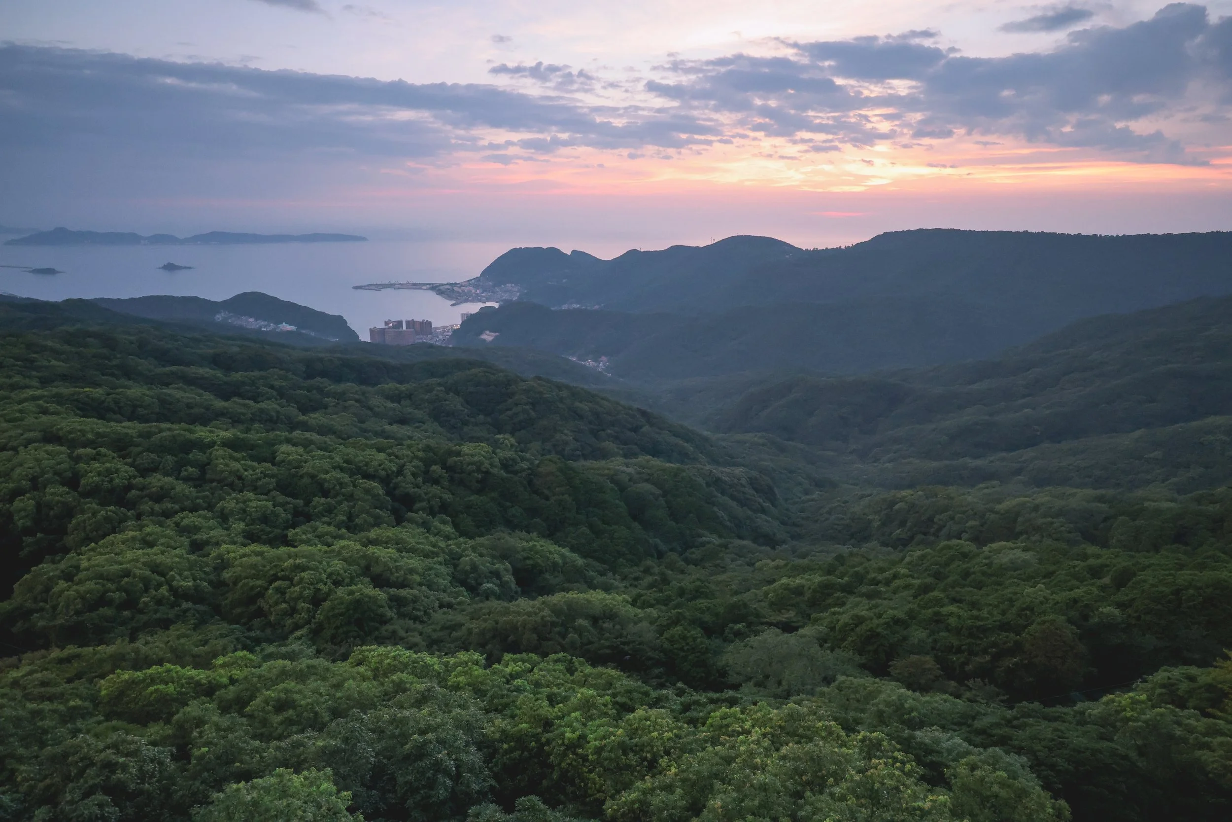 mt inasa nagaski sunset