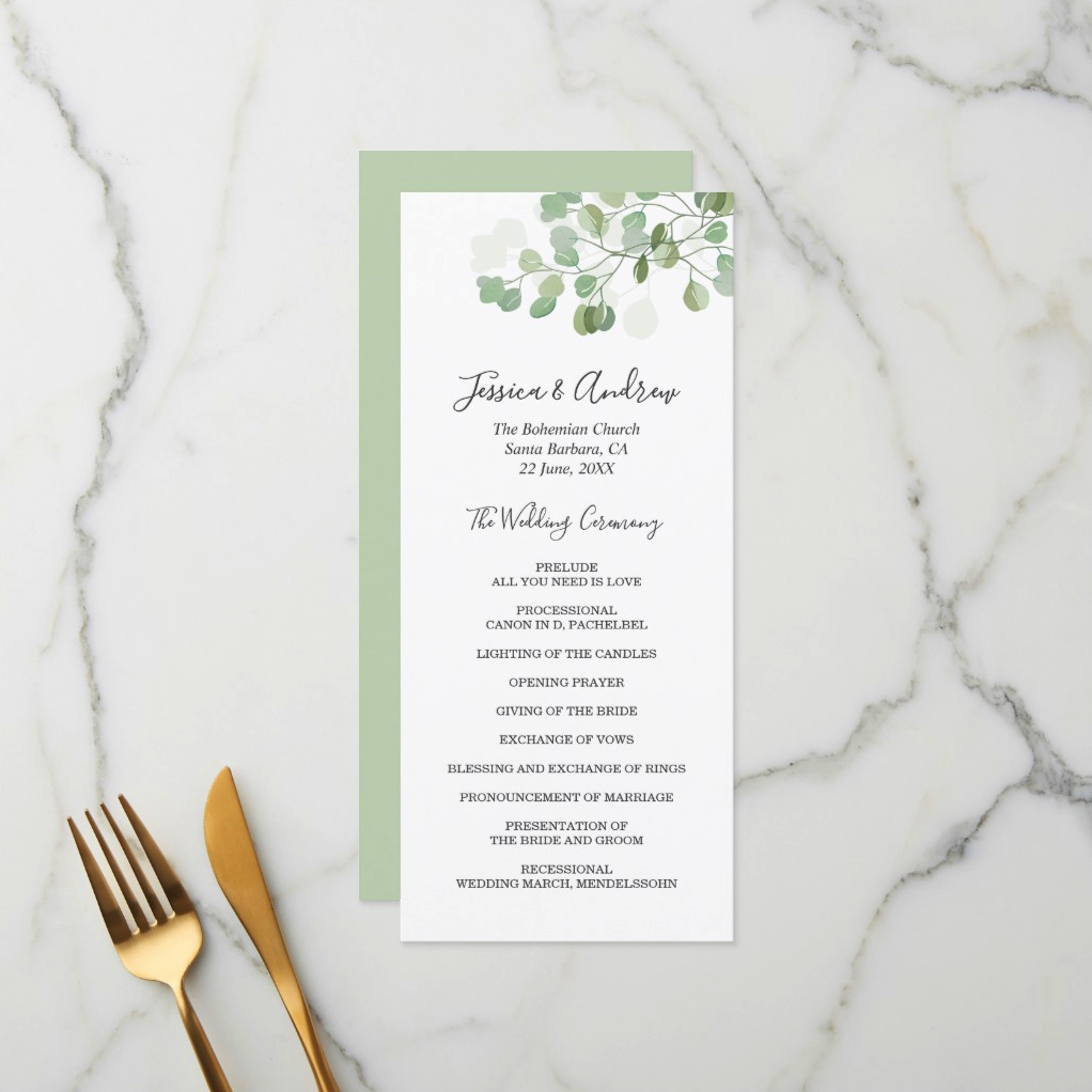 Wedding Menus