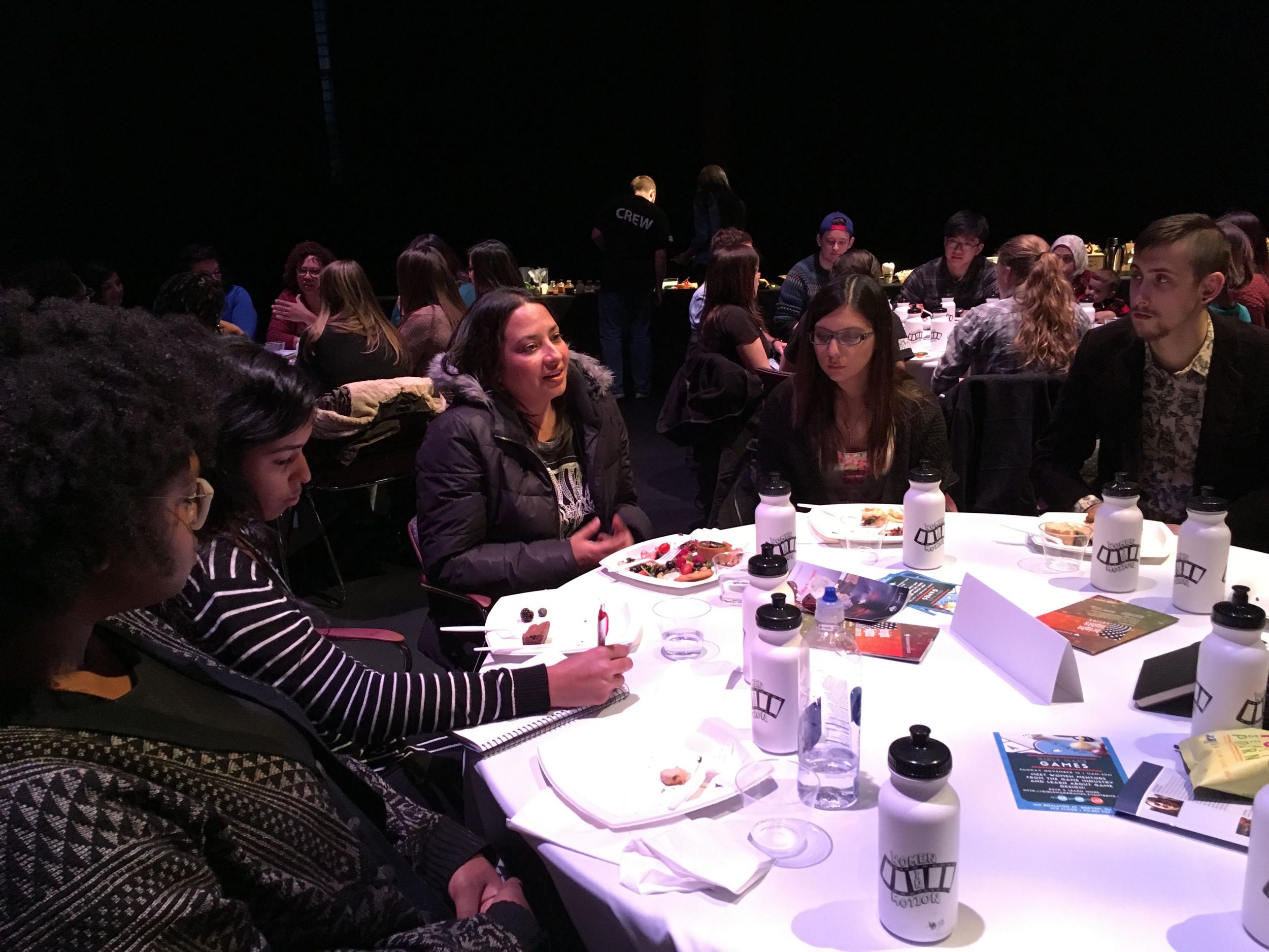Writer/Director Aurora Guerrero with Emerson College students.