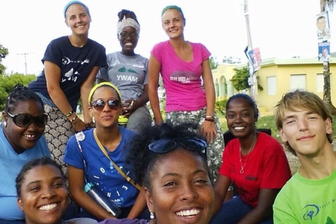 The Whole Team in the DR with their guest in the village of Elias Piña