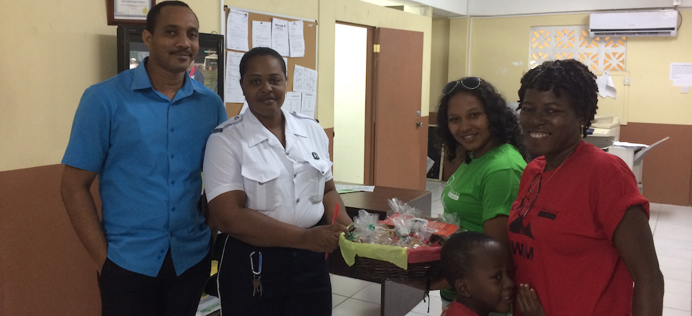 CHRISMAS COOKIES PRESENTED AT THE GROS ISLET POLICE STATION