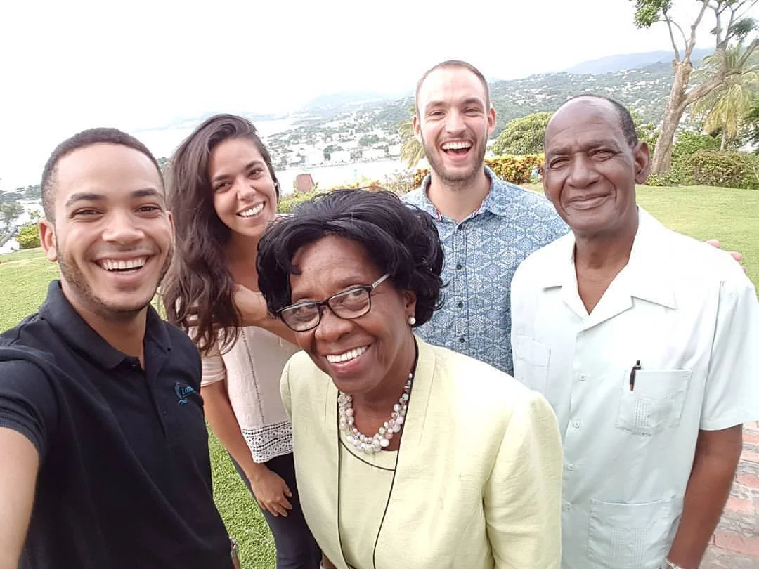 YWAM Saint Lucia was honored to house for a few months the Logos Hope advance team (Brandon, Paula and David) picture here with the Governor General of Saint Lucia H.E. Paulette Louisy and Pastor, Rev Griffith (in front line)