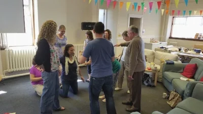 A fun Team building activity called "The Machine" which models how we are many individual parts, but all functioning as one body.