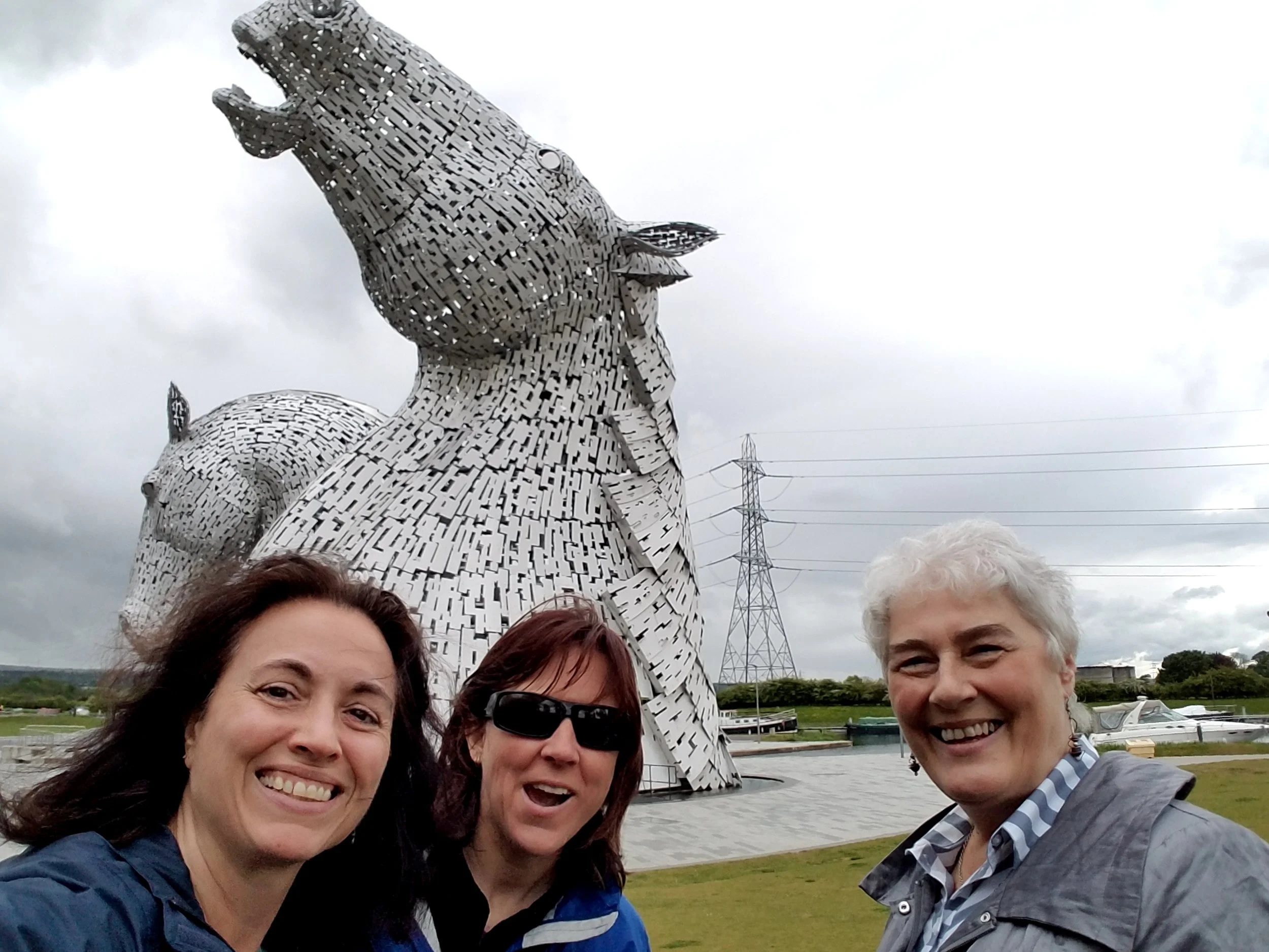At the 100' Kelpies with Lyn