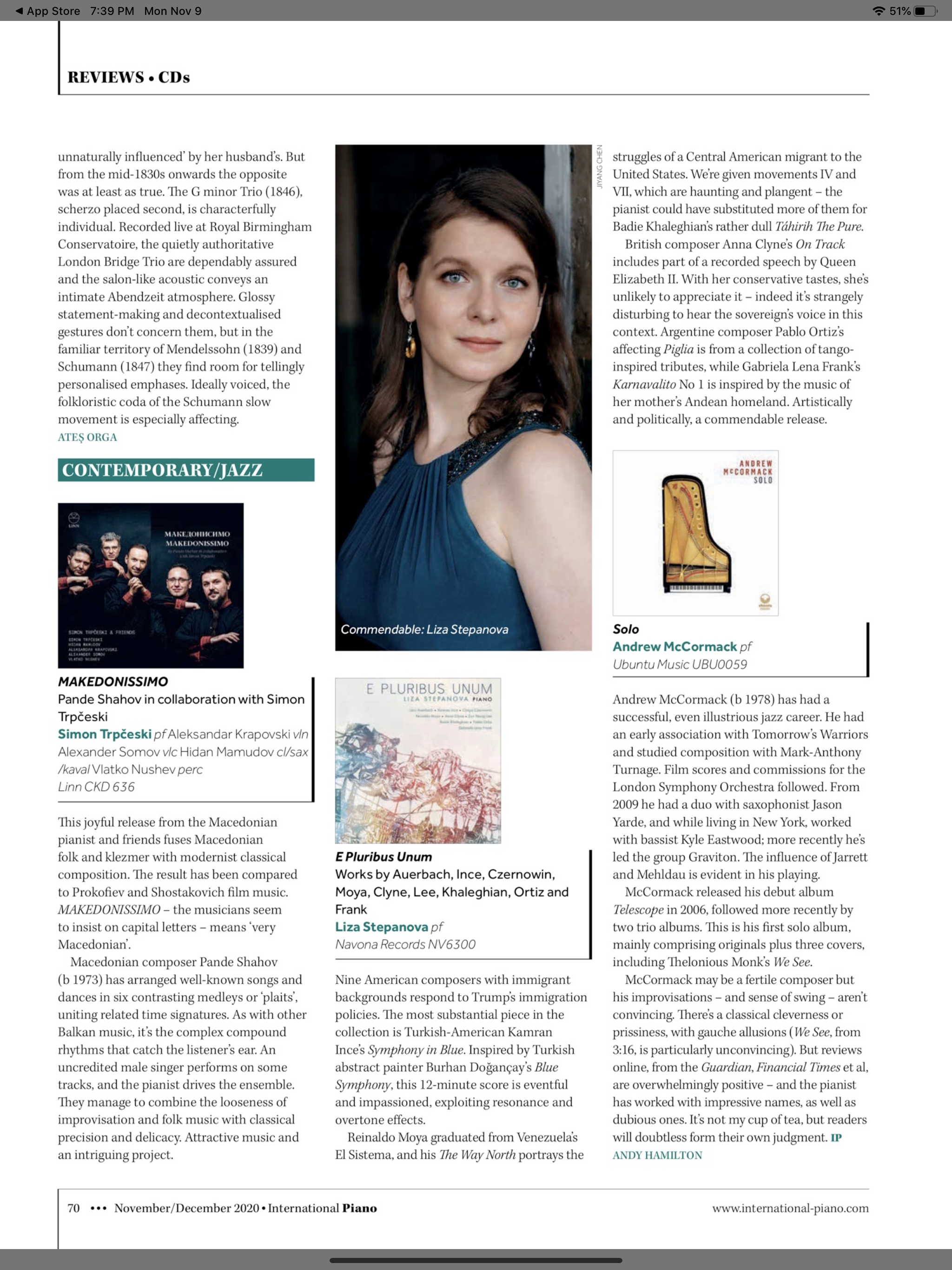 "E Pluribus Unum" Garners International Critical Praise 