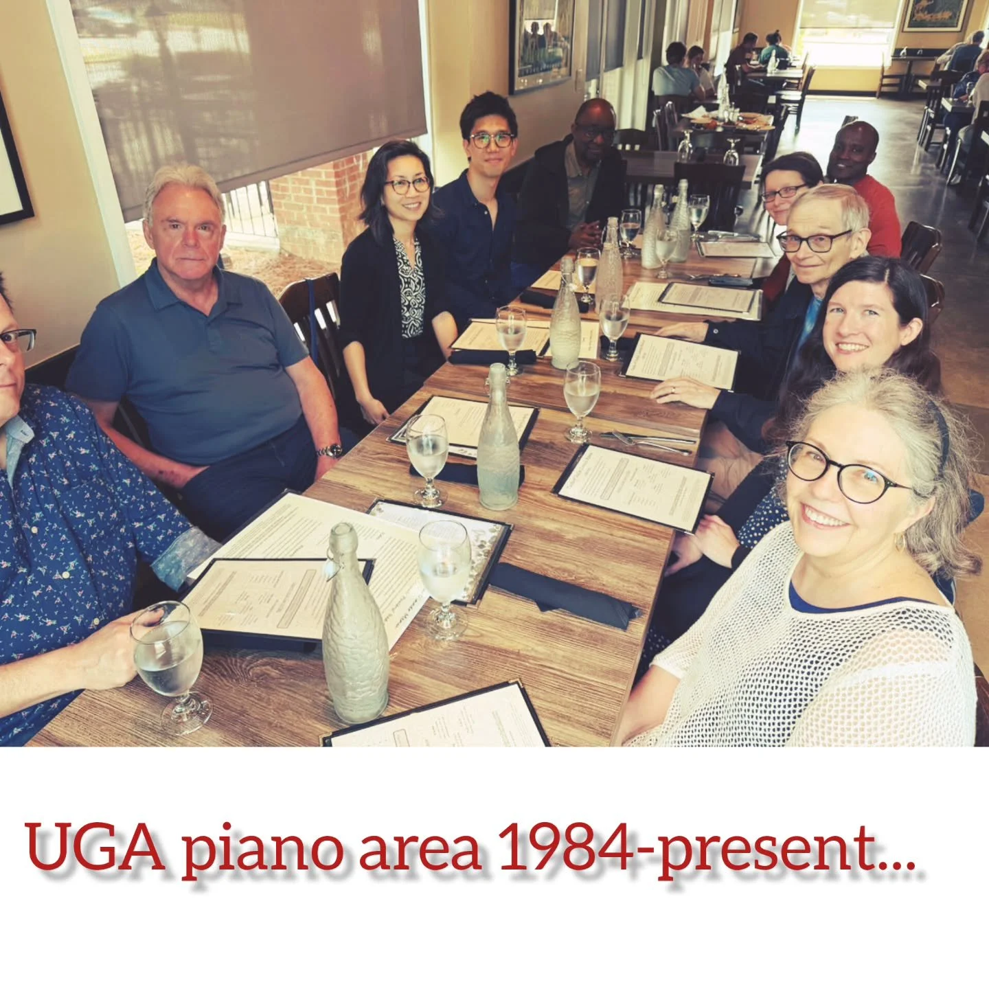 What a wonderful group of people... I'll miss you all!
@ahw98 @gracehpiano @uga_jazz_piano @gregonkeys @emelypianist + Scott Higgins, Evgeny Rivkin, Martha Thomas, Richard Zimdars
#bestcolleagues #lovemywork
