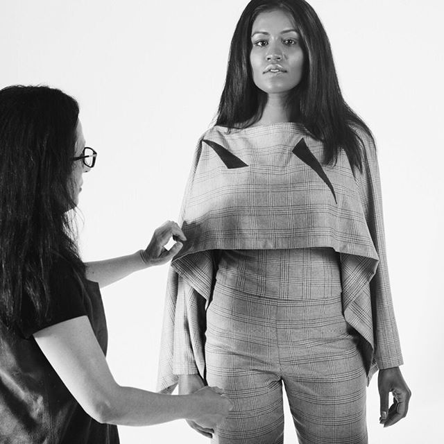 On set at our last photoshoot. After the #design work, making samples, and then re-working designs to get the right fit and finish, it’s at the #photoshoot the thought of sharing your #collection with the world really sinks in. The talented and gracefully patient @shamiimnakhaii captured this candid shot of @joudelj where I couldn’t resist making adjustments until the very end.
⠀⠀⠀⠀⠀⠀⠀⠀⠀
#sustainablefashion #slowfashion #fashiondesigner #canadiandesigner #whomademyclothes #madeincanada #editorial