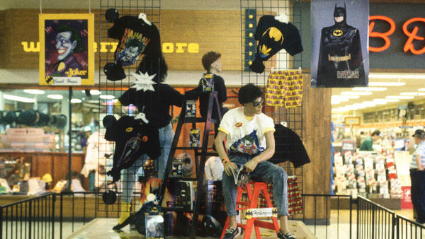 A Batman merchandise display in an old indoor shopping mall…does it get any more ‘80s than this? (Photo by Michael Galinsky)