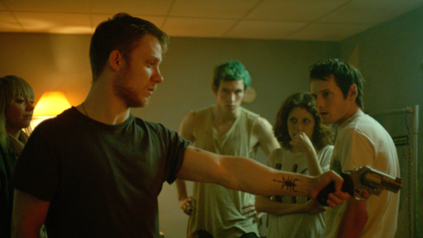 Trapped in the green room, they plan their next move to get out alive.