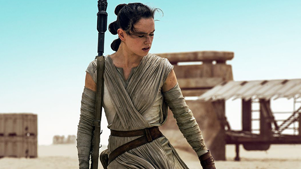 Daisy Ridley was great as newcomer Rey in Star Wars: The Force Awakens .