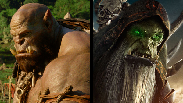 Durotan’s friend (left) looks infinitely more realistic than Gul’dan (right).