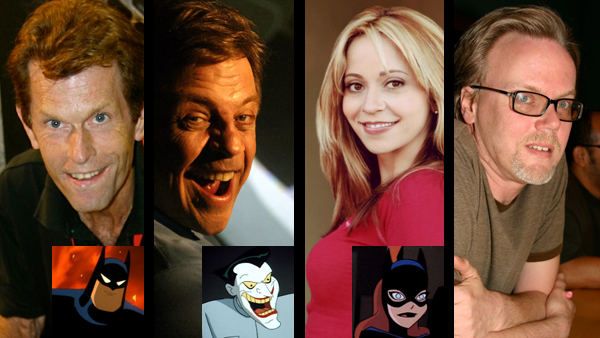 Left to right: Kevin Conroy, Mark Hamill, Tara Strong, and Batman: The Animated Series co-creator/ Batman: The Killing Joke executive producer Bruce Timm have all had long, extensive careers shaping the animated world of Batman, and now with The Killing Joke , they find themselves once again drawn together.