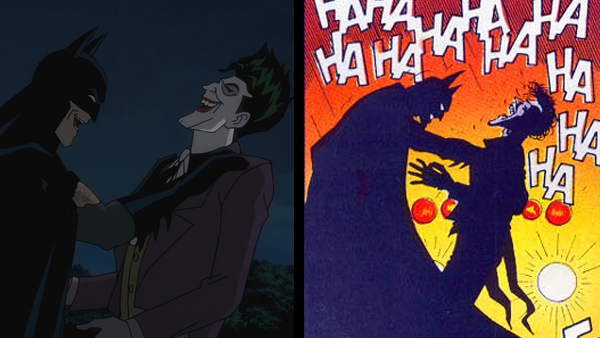 The ending of the film (left) may visually match the ending of the book (right) but the impact just doesn't translate.