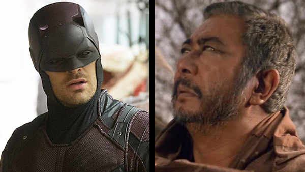 Blind and badass: Daredevil (Charlie Cox, left) and Zatoichi (Shintaro Katsu, right) prove that being blind doesn’t make you helpless.