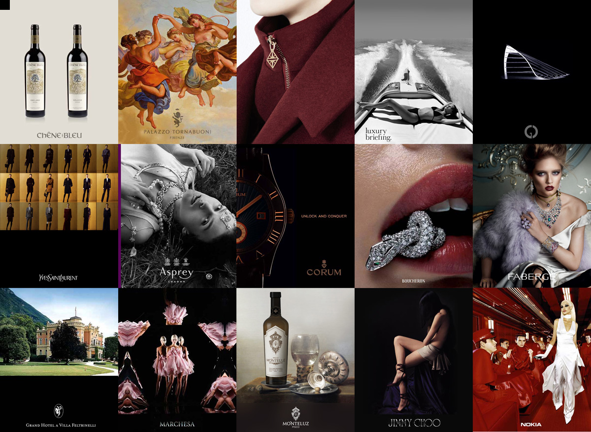 luxury items collage