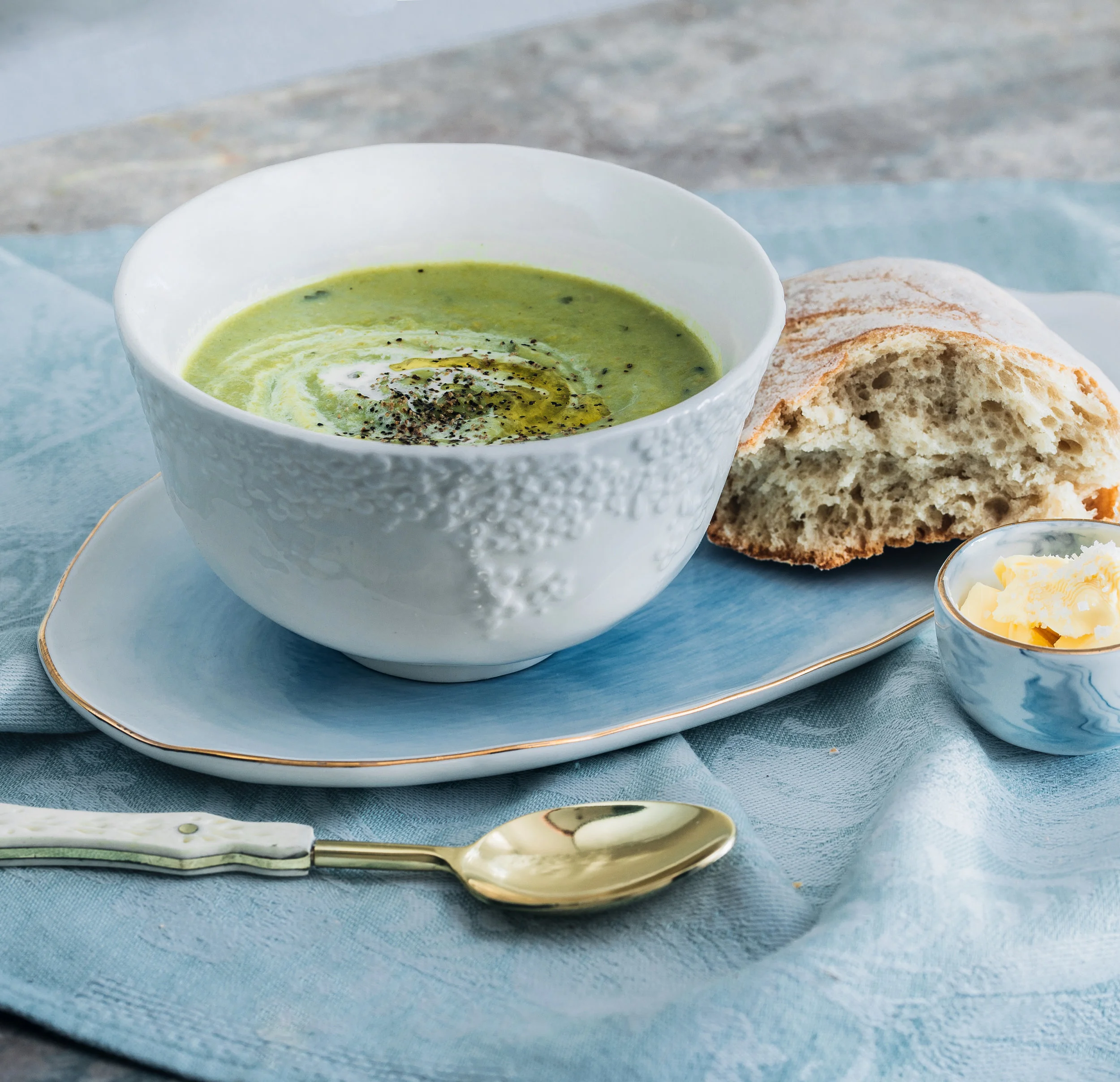 Pea and Ham Soup, Food styling with Anthropologie.jpg