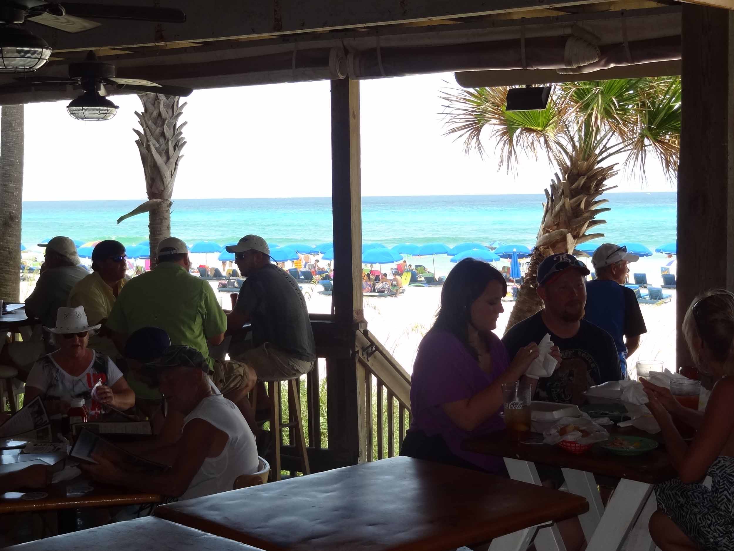 Schooners Seating Area and Beach View