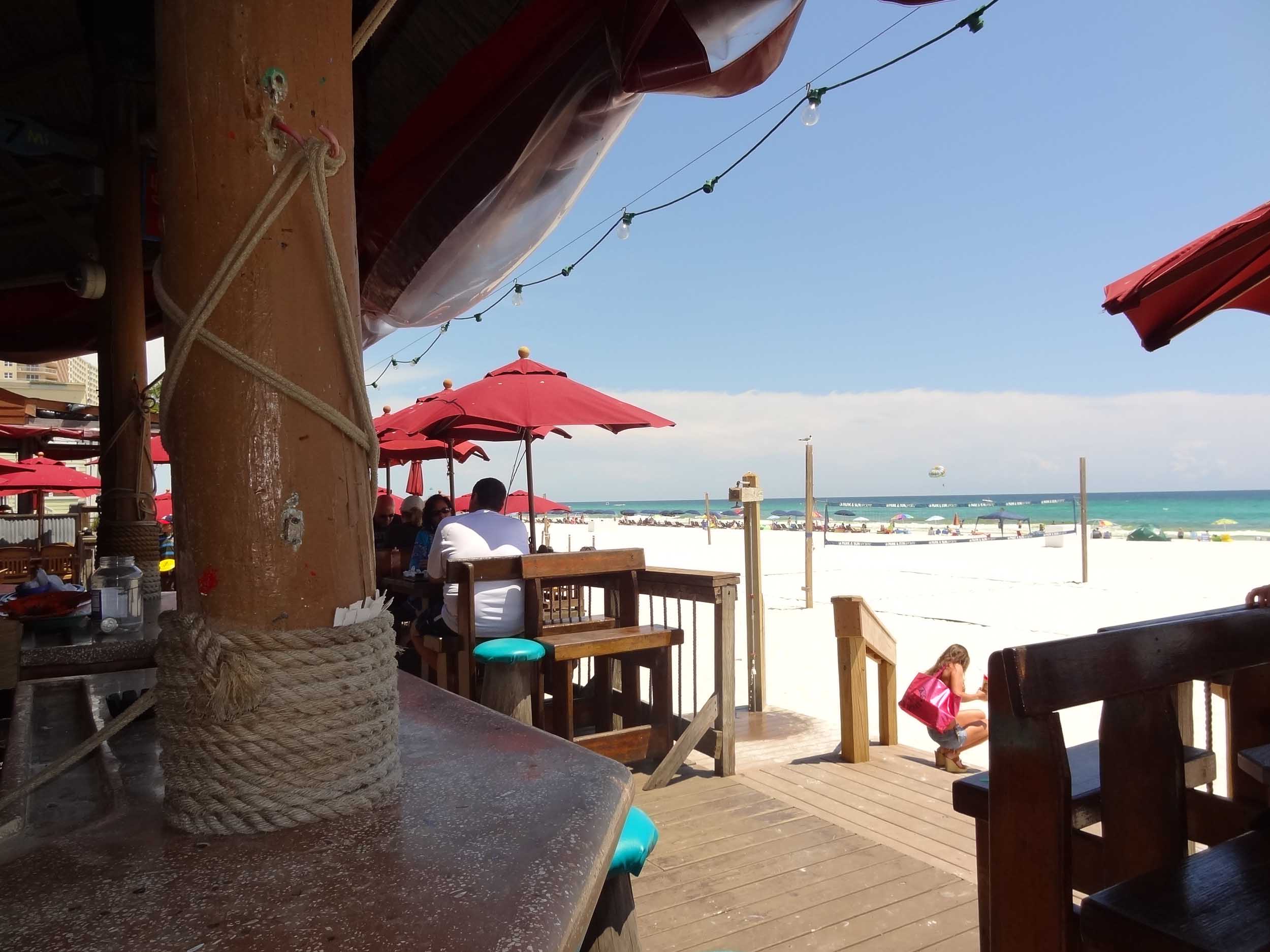 Sharky's Beachfront Restaurant Beach View