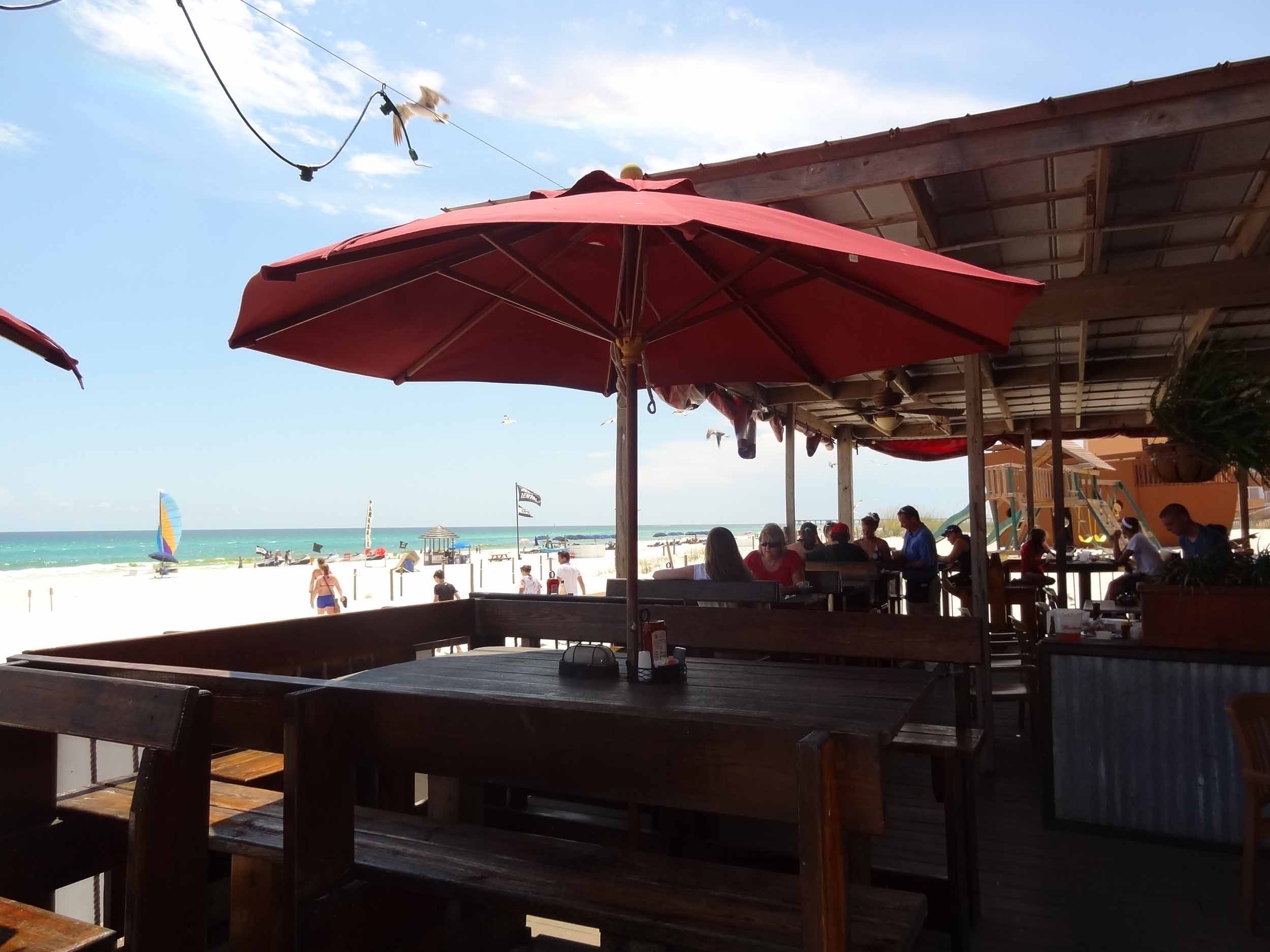 Sharky's Beachfront Restaurant Beach View