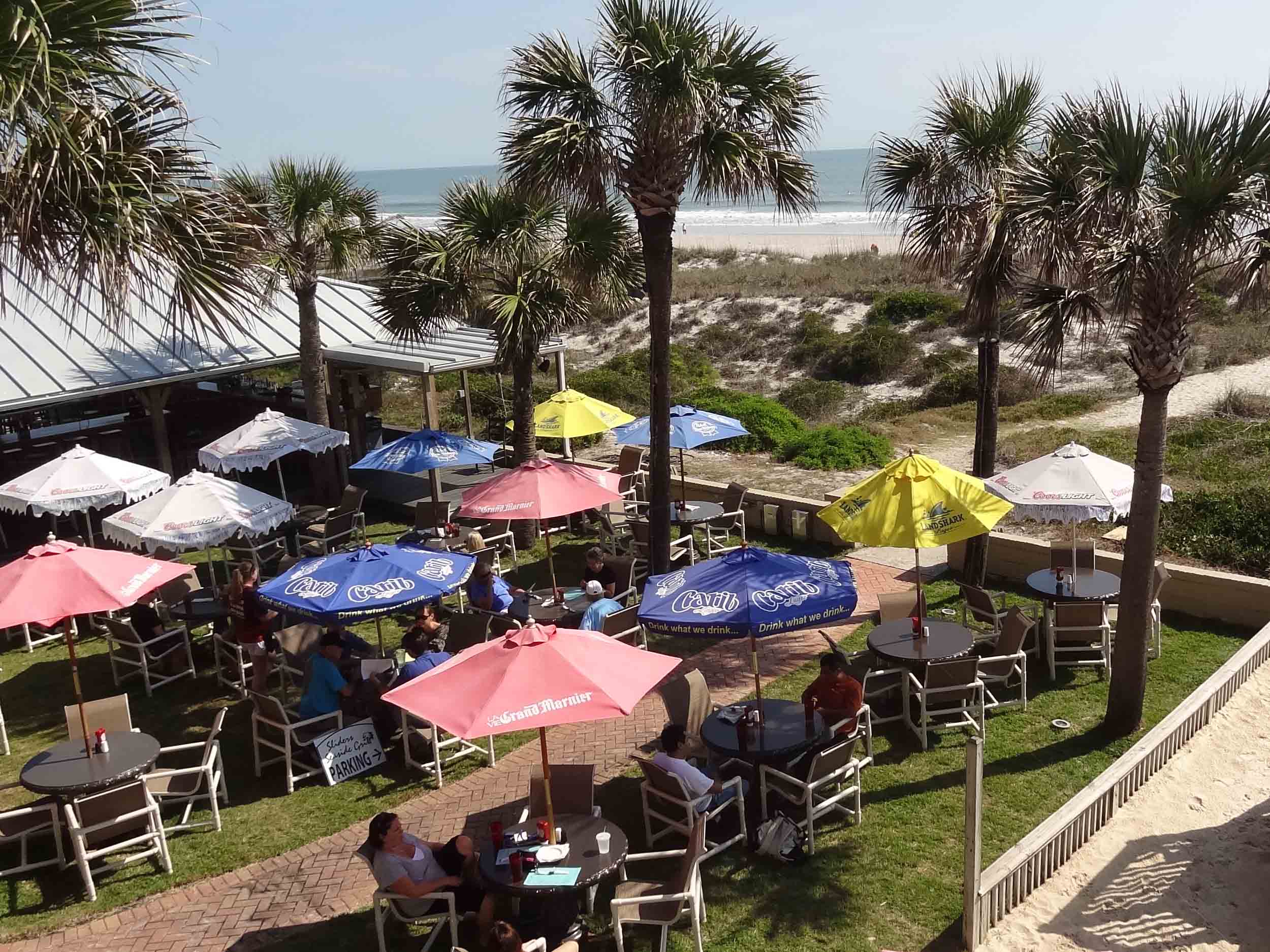 Sliders Seaside Grill Outdoor Tables
