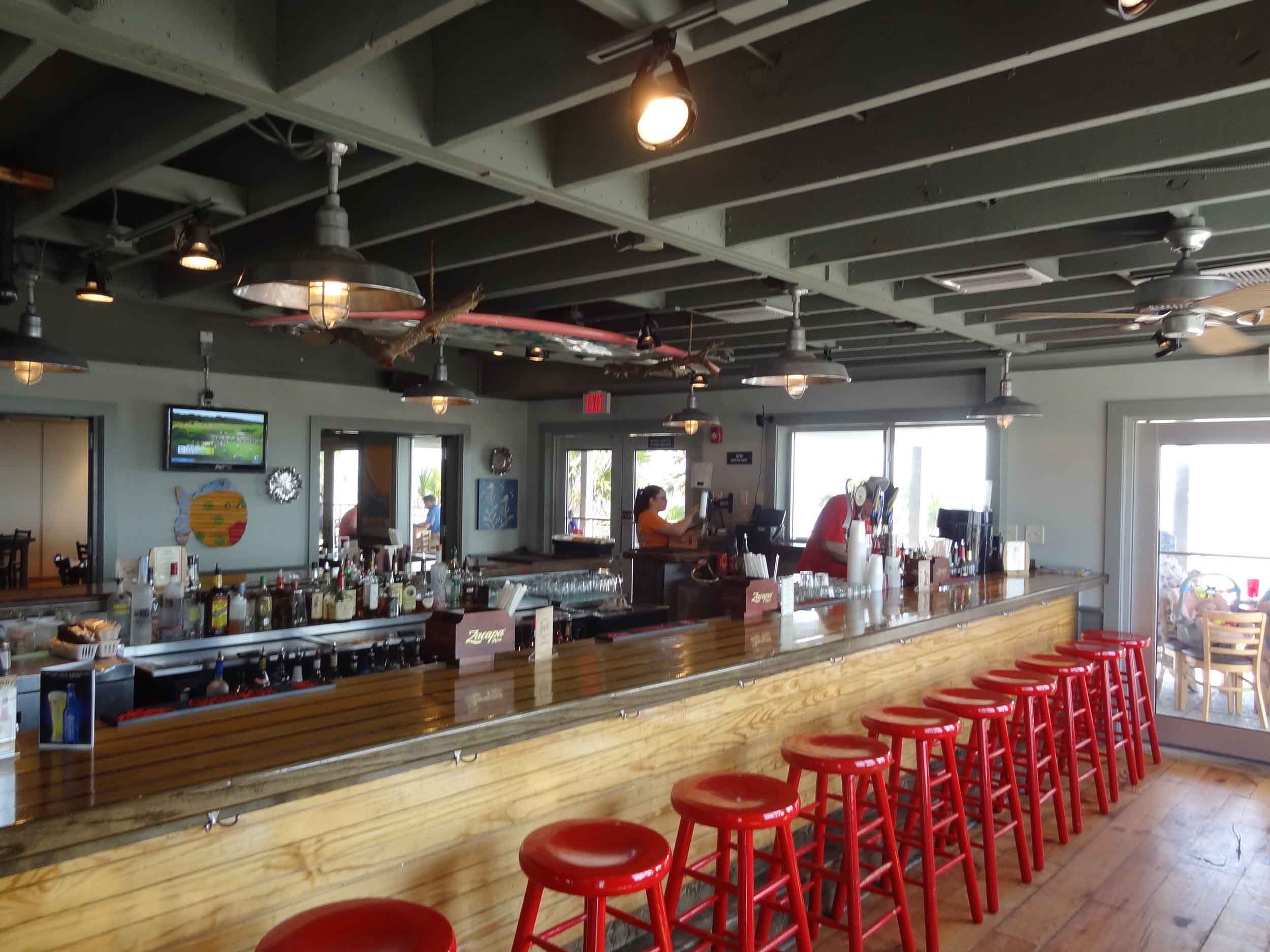 Sliders Seaside Grill Bar Area