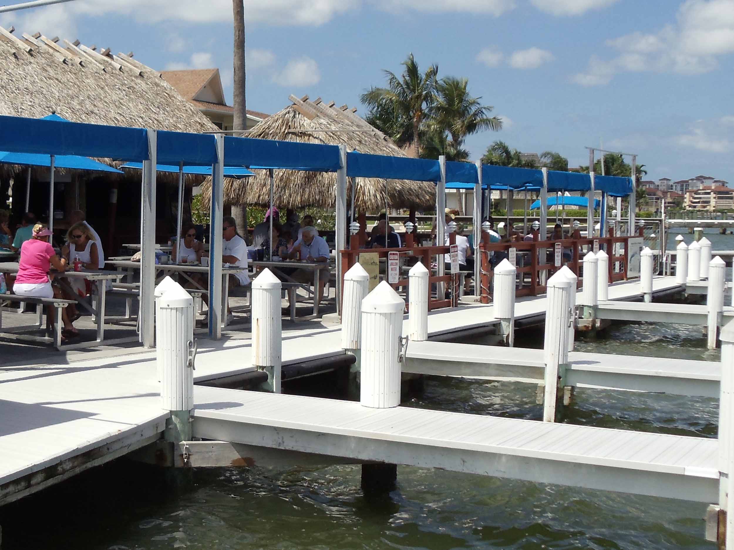 Snook Inn Seating Area and Boat Docks