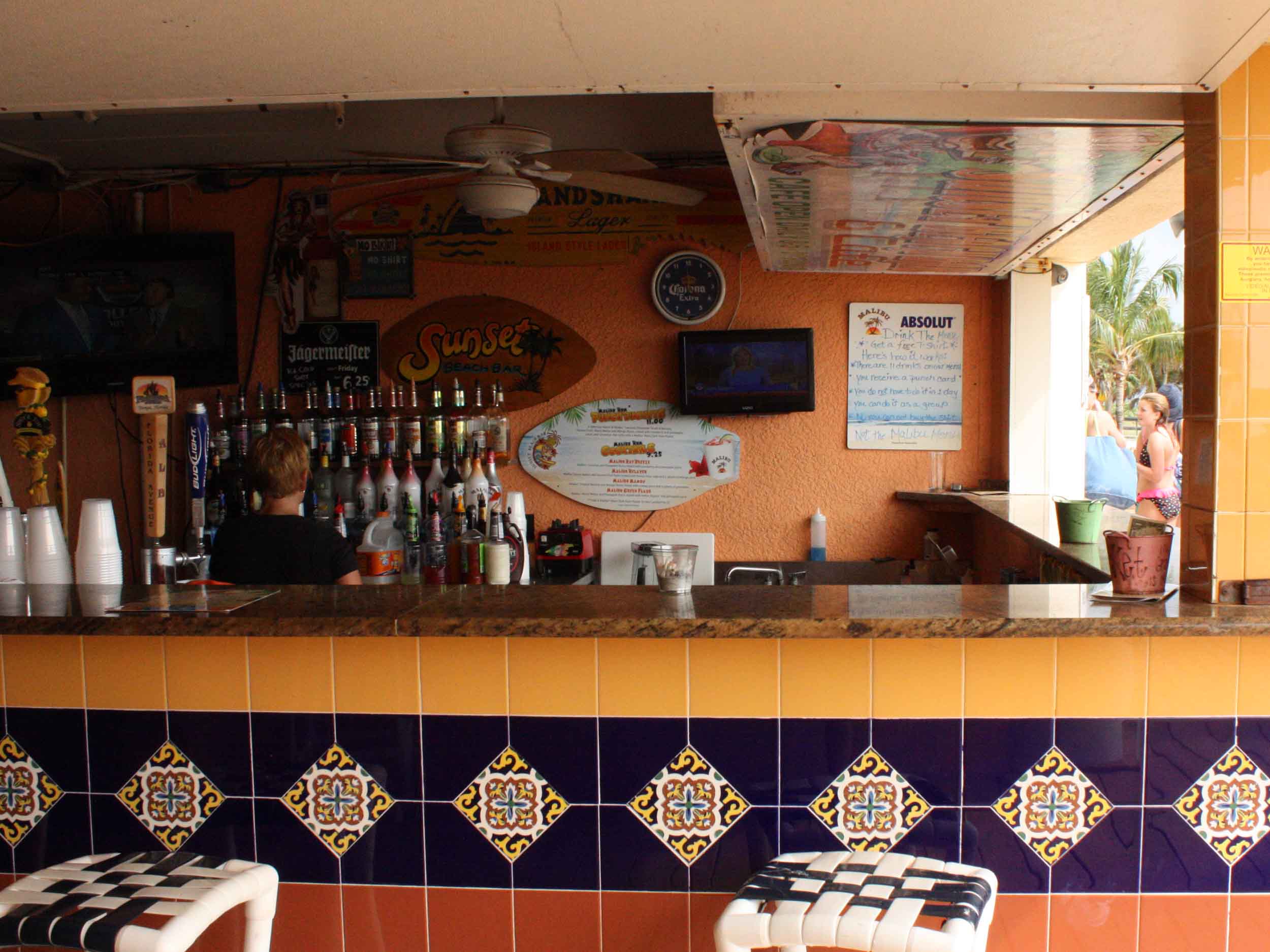 Sunset Beach Bar Serving Area