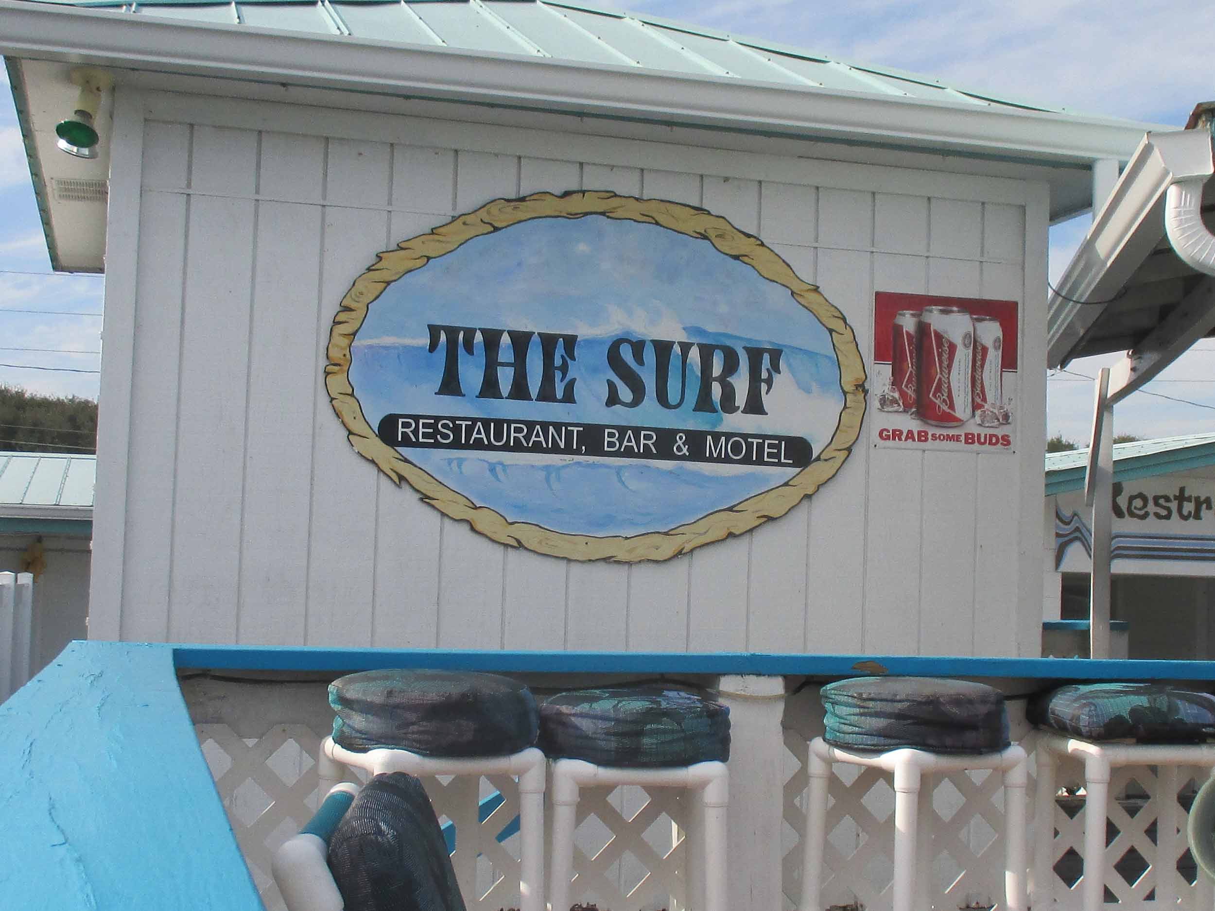 The Surf Restaurant and Bar Sign