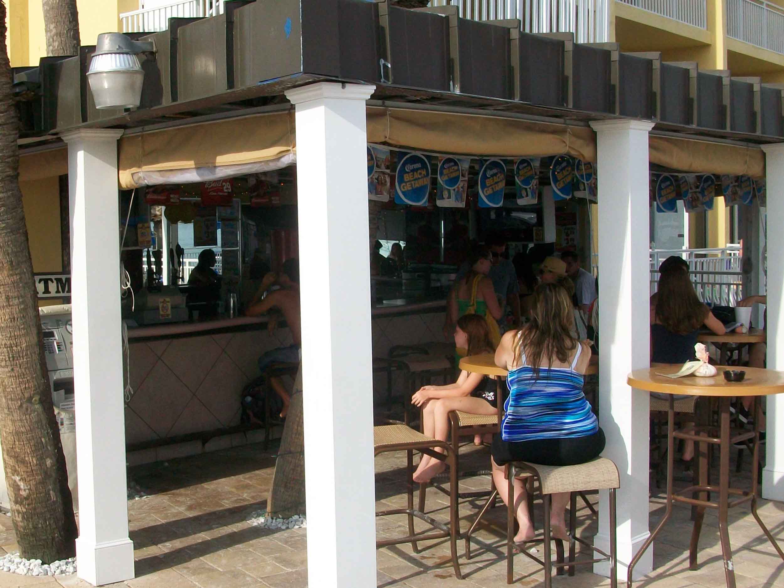 Tropix Island Tiki Bar Seating and Bar Area